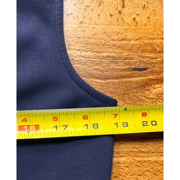 Banana Republic Sophisted Navy Blue Top Sleevless Blouse Tailored Fit Office LRG - Picture 6 of 7
